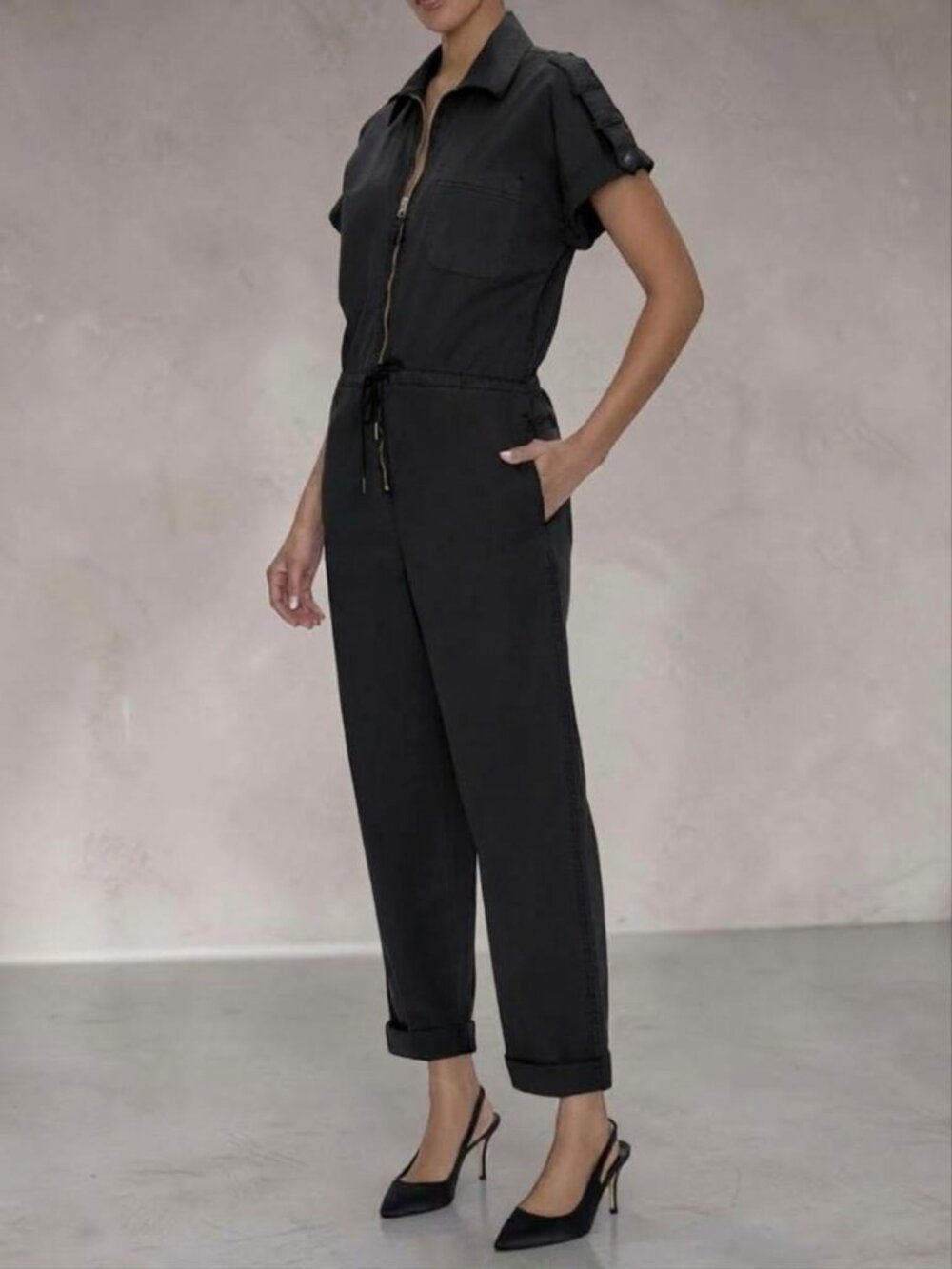 Pistola Jordan Jumpsuit Black S Utility Grunge Relaxed Fit